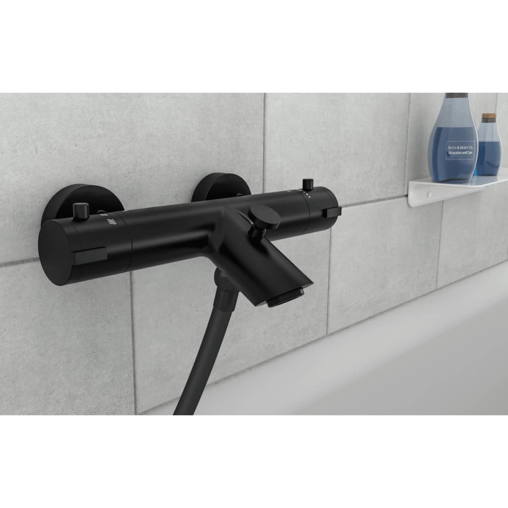 SCHíìTTE Thermostatic Bath-Shower Mixer Tap LONDON Matte Black
