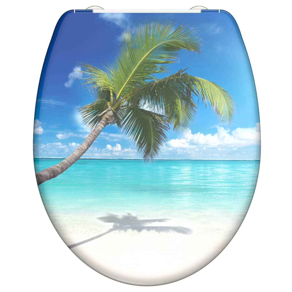 SCHíìTTE Duroplast Toilet Seat with Soft-Close CARRIBEAN Printed