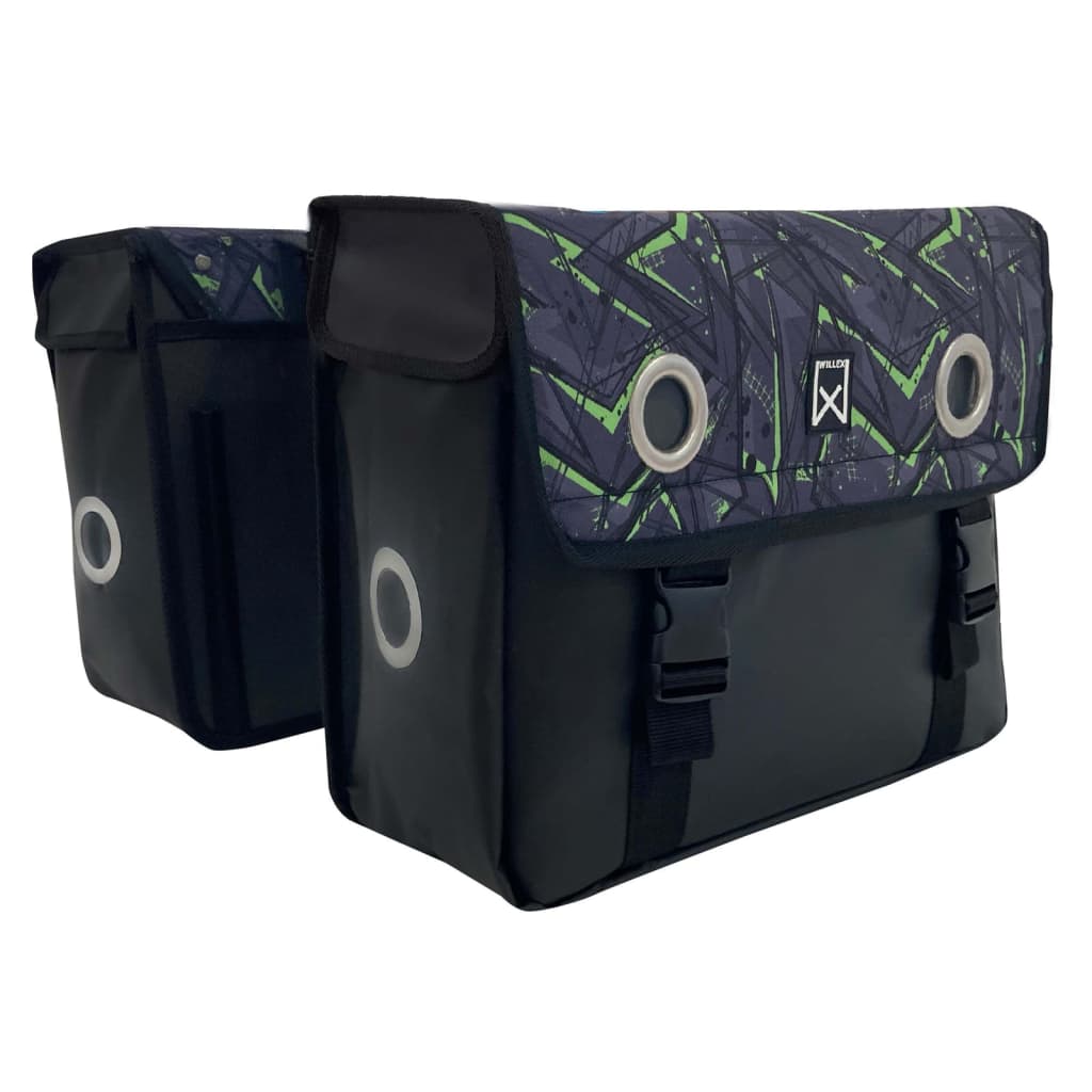 Willex Bicycle Panniers Eco 30 L Tarpaulin Green and Black