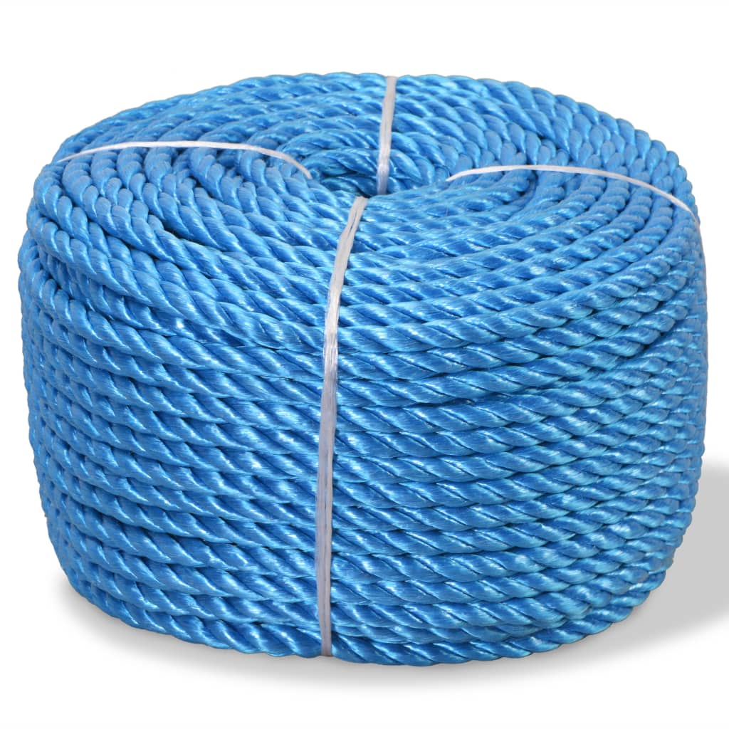 vidaXL Twisted Rope Polypropylene 8 mm 200 m Blue