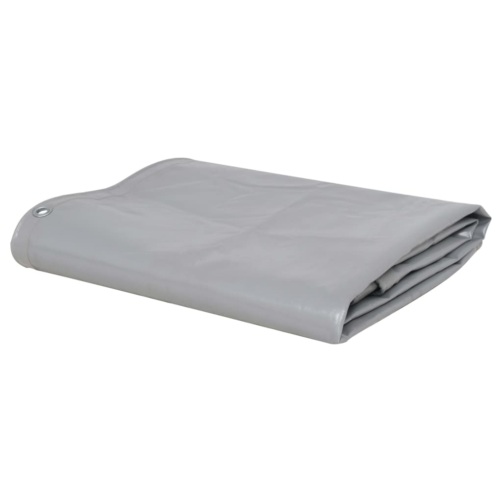 vidaXL Tarpaulin 650 g/mŒ_ 4x8 m Grey