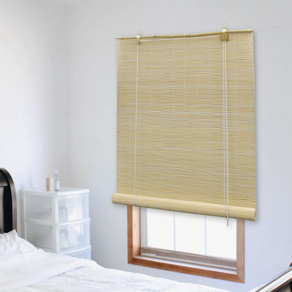 vidaXL Roller Blind Bamboo 80x220 cm Natural