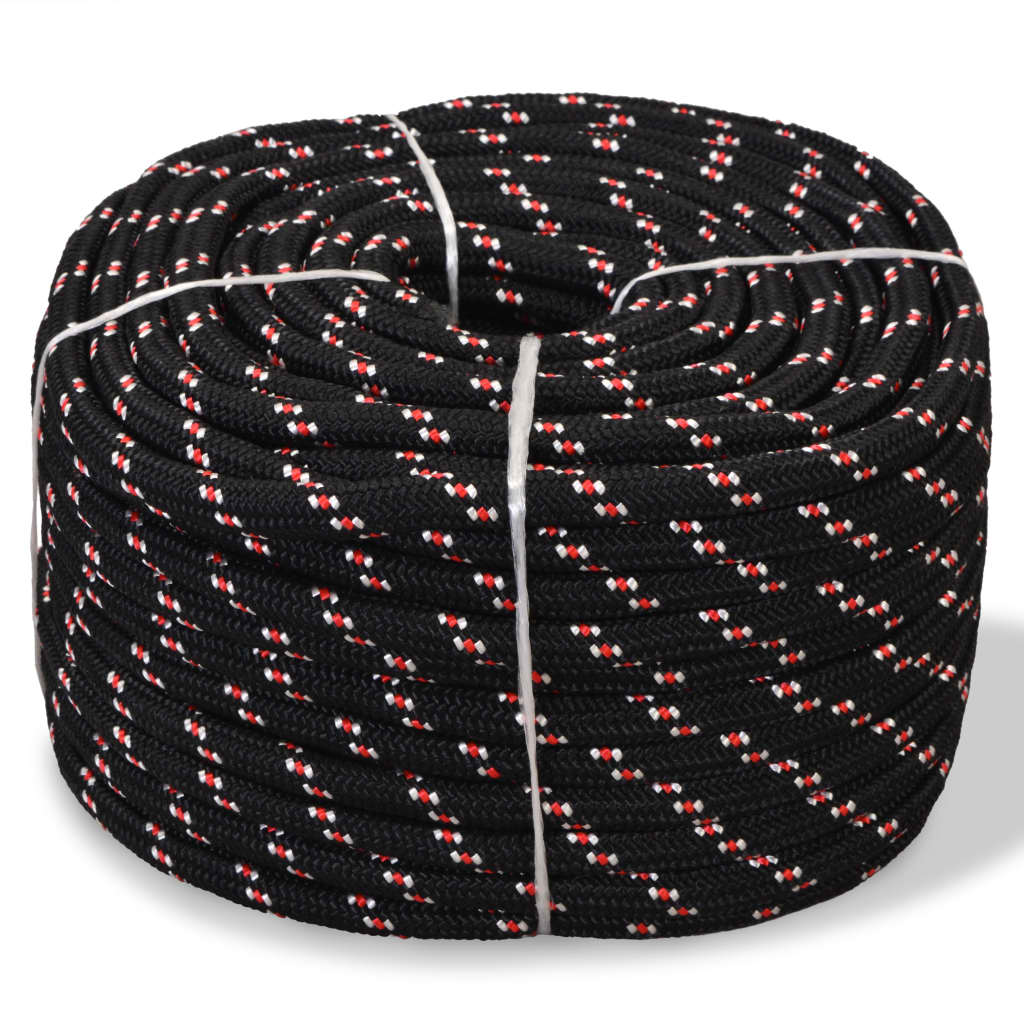 vidaXL Marine Rope Polypropylene 16 mm 250 m Black