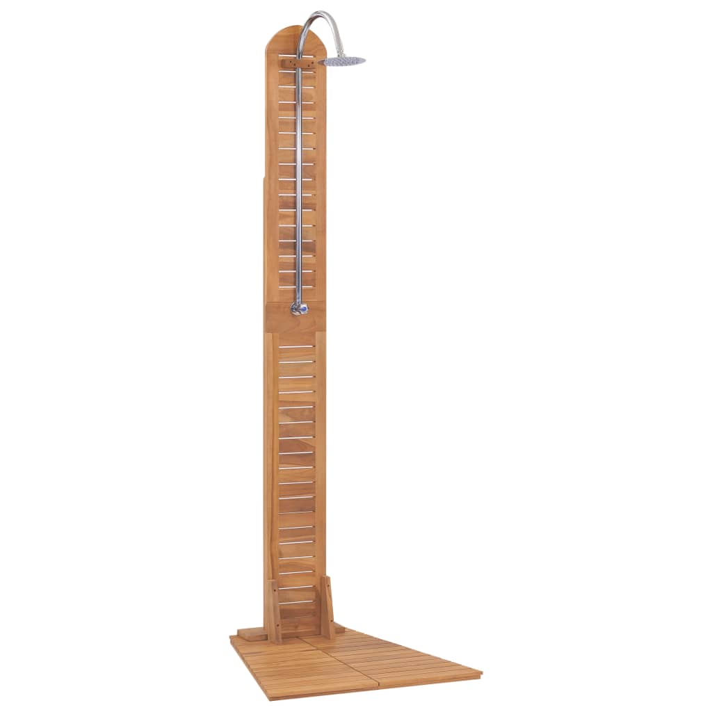 vidaXL Garden Shower Solid Teak 70x75x204 cm