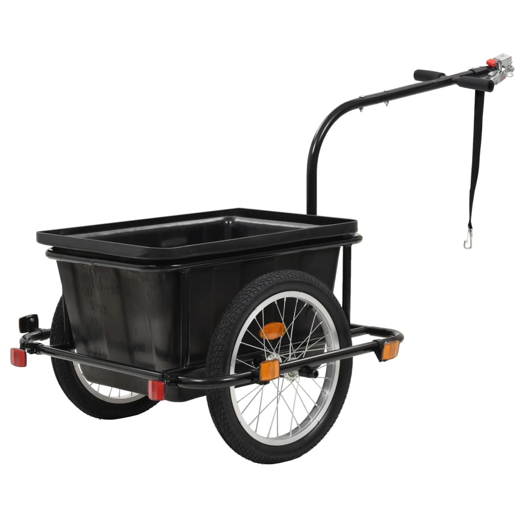 vidaXL Bike Cargo Trailer Black 50 L
