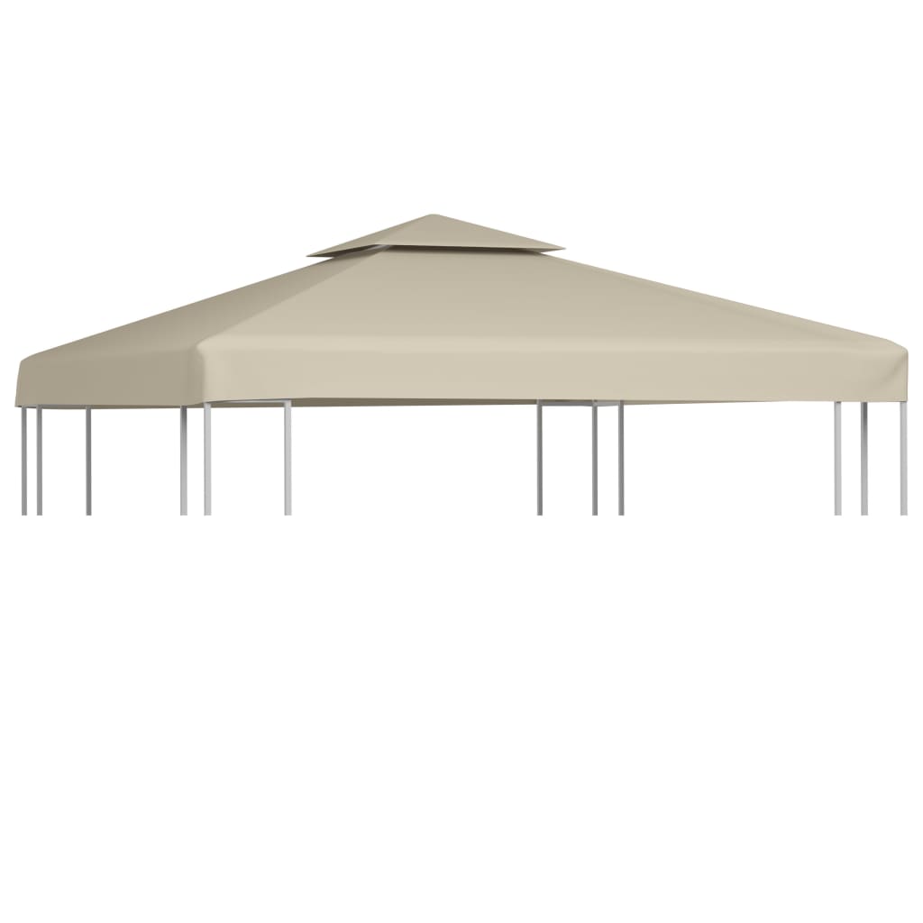 vidaXL Gazebo Cover Canopy Replacement 310 g / mŒ_ Beige 3 x 3 m