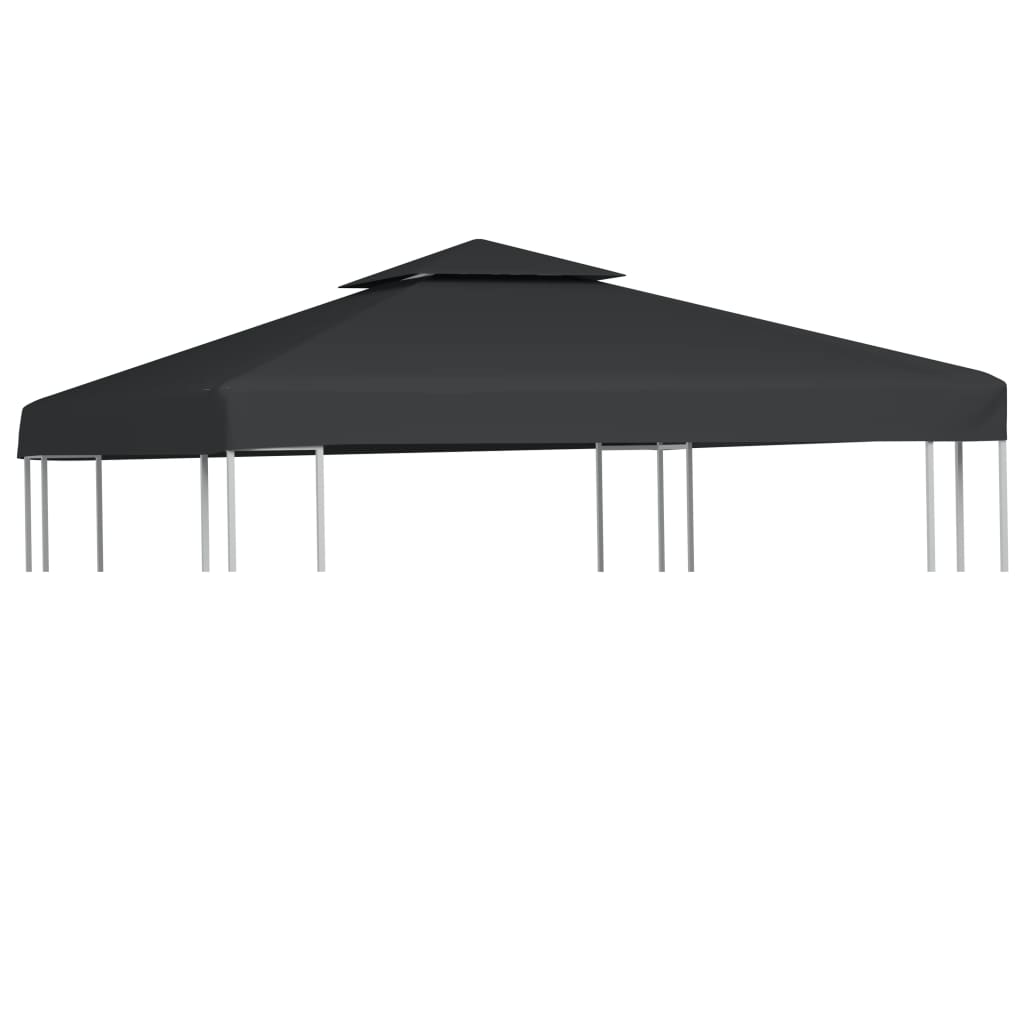 vidaXL Gazebo Cover Canopy Replacement 310 g / mŒ_ Dark Grey 3 x 3 m