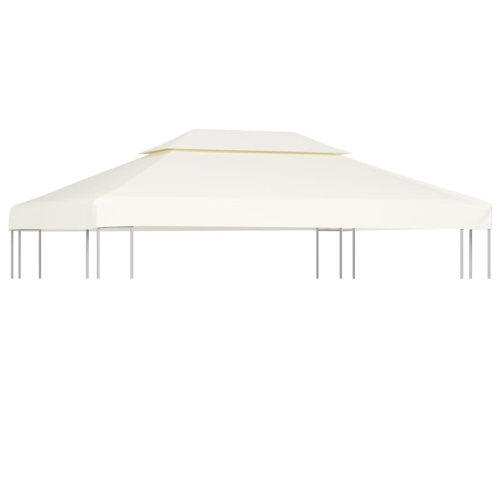 vidaXL Gazebo Cover Canopy Replacement 310 g / mŒ_ Cream White 3 x 4 m