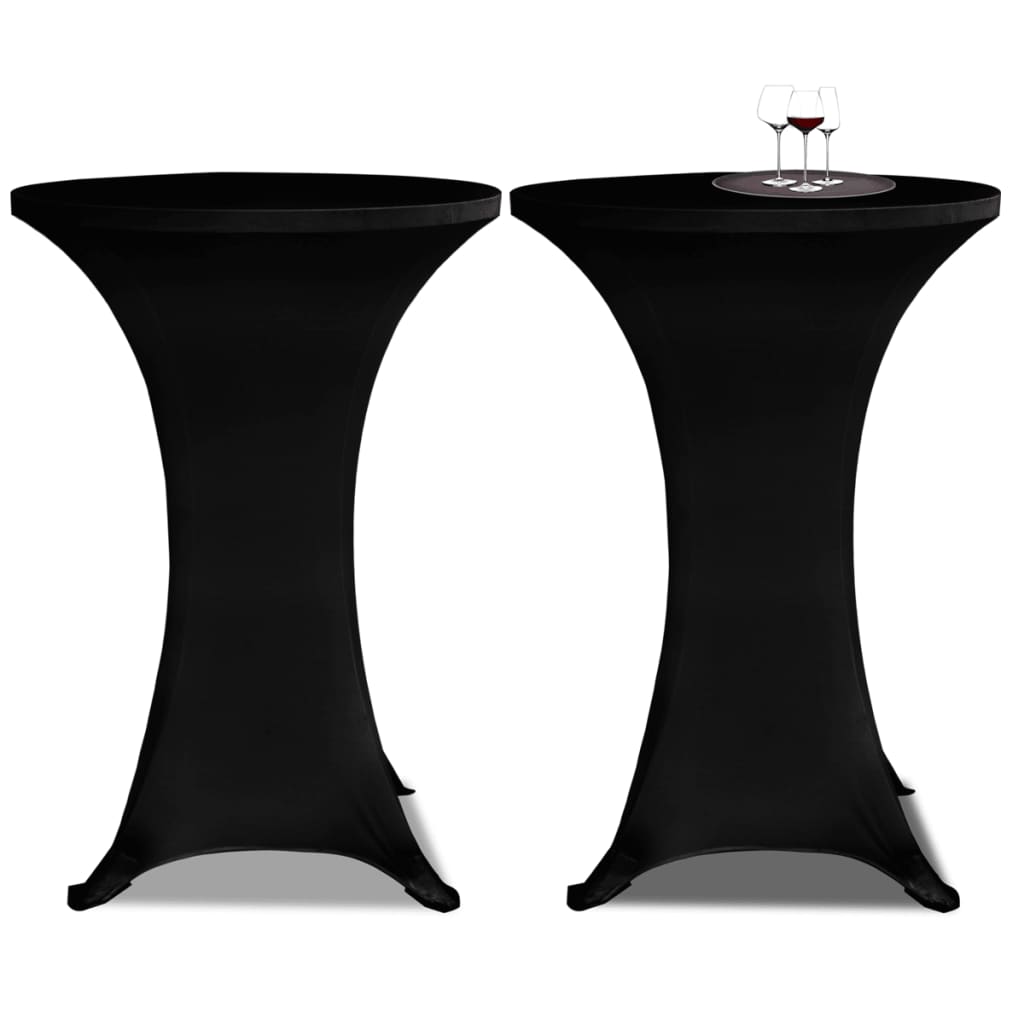Standing Table Cover íÖ70cm Black Stretch 2 pcs