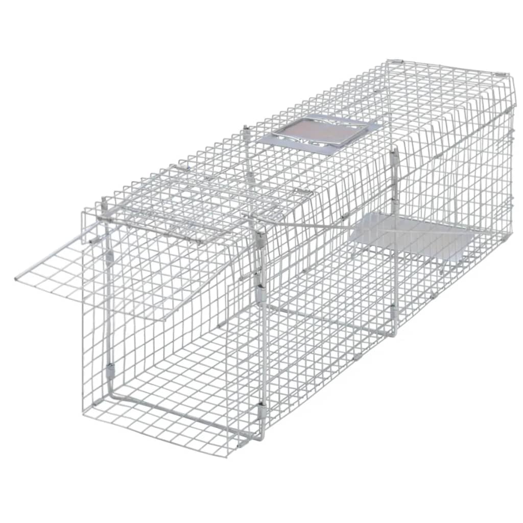 vidaXL Galvanised Live Trap 100 cm