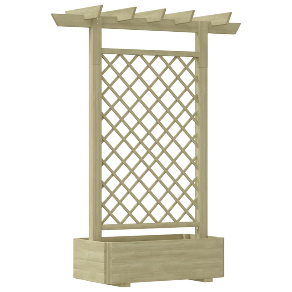 vidaXL Garden Pergola Planter 162x56x204 cm Wood
