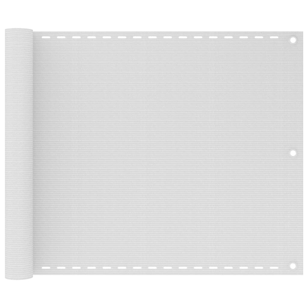 vidaXL Balcony Screen HDPE 75x400 cm White