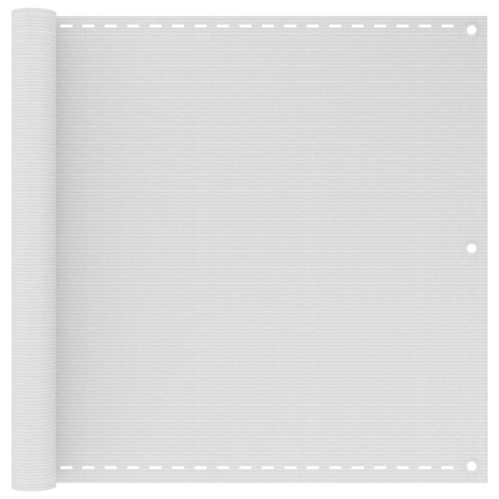 vidaXL Balcony Screen HDPE 90x400 cm White