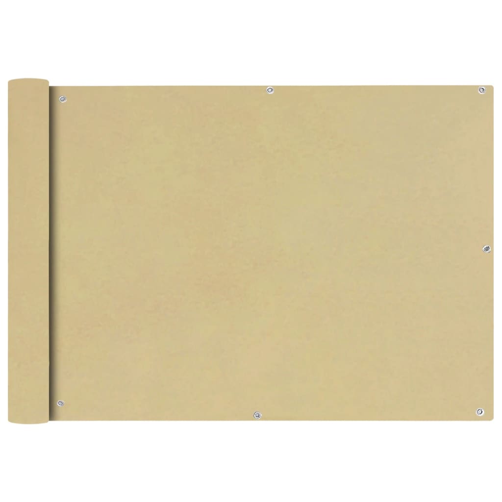 vidaXL Balcony Screen Oxford Fabric 75x400 cm Beige