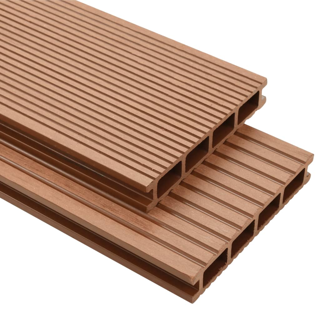 vidaXL WPC Decking Boards with Accessories 26 mŒ_ 2.2 m Brown