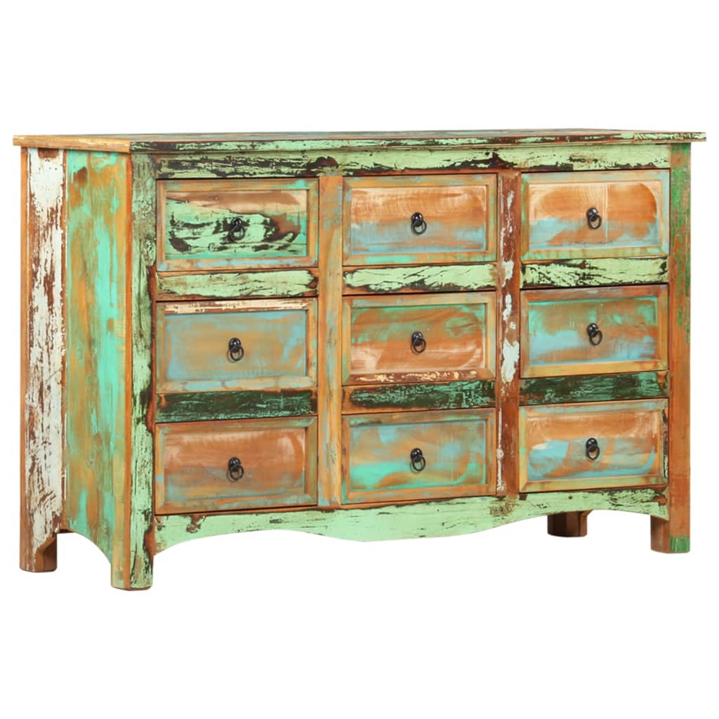 vidaXL Chest of Drawers 130x40x80 cm Solid Reclaimed Wood