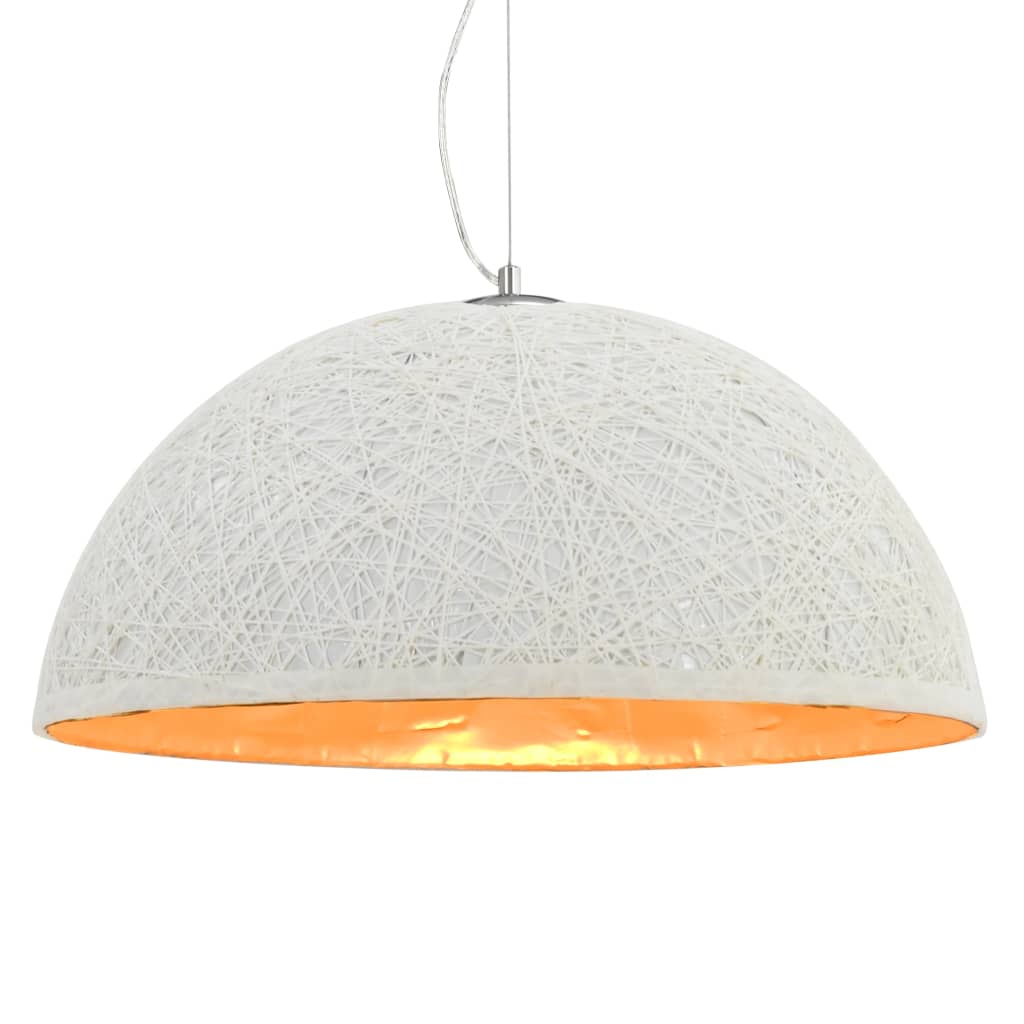 vidaXL Pendant Lamp White and Gold íÖ50 cm E27