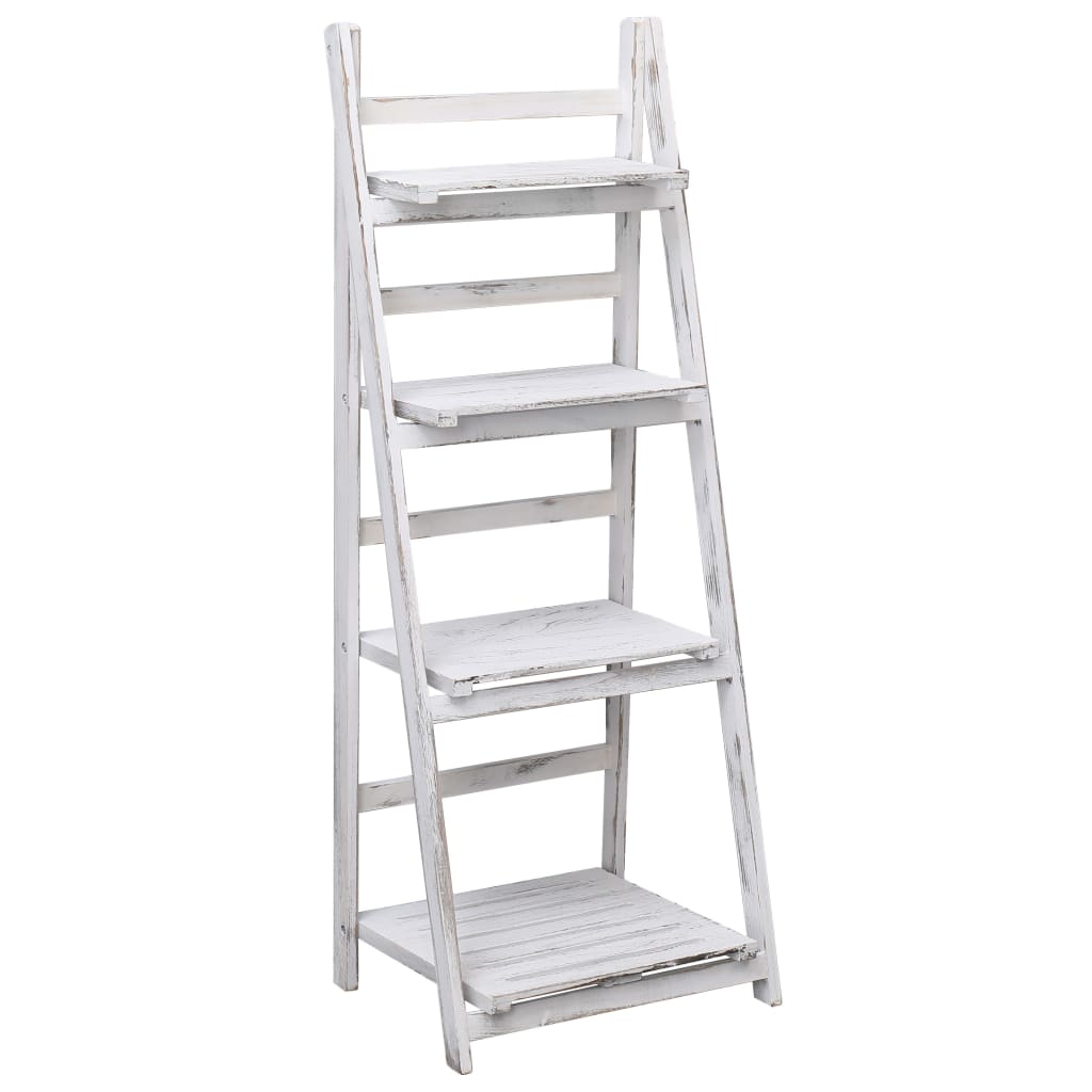 vidaXL 4-Tier Plant Stand White 43x33x113 cm Wood