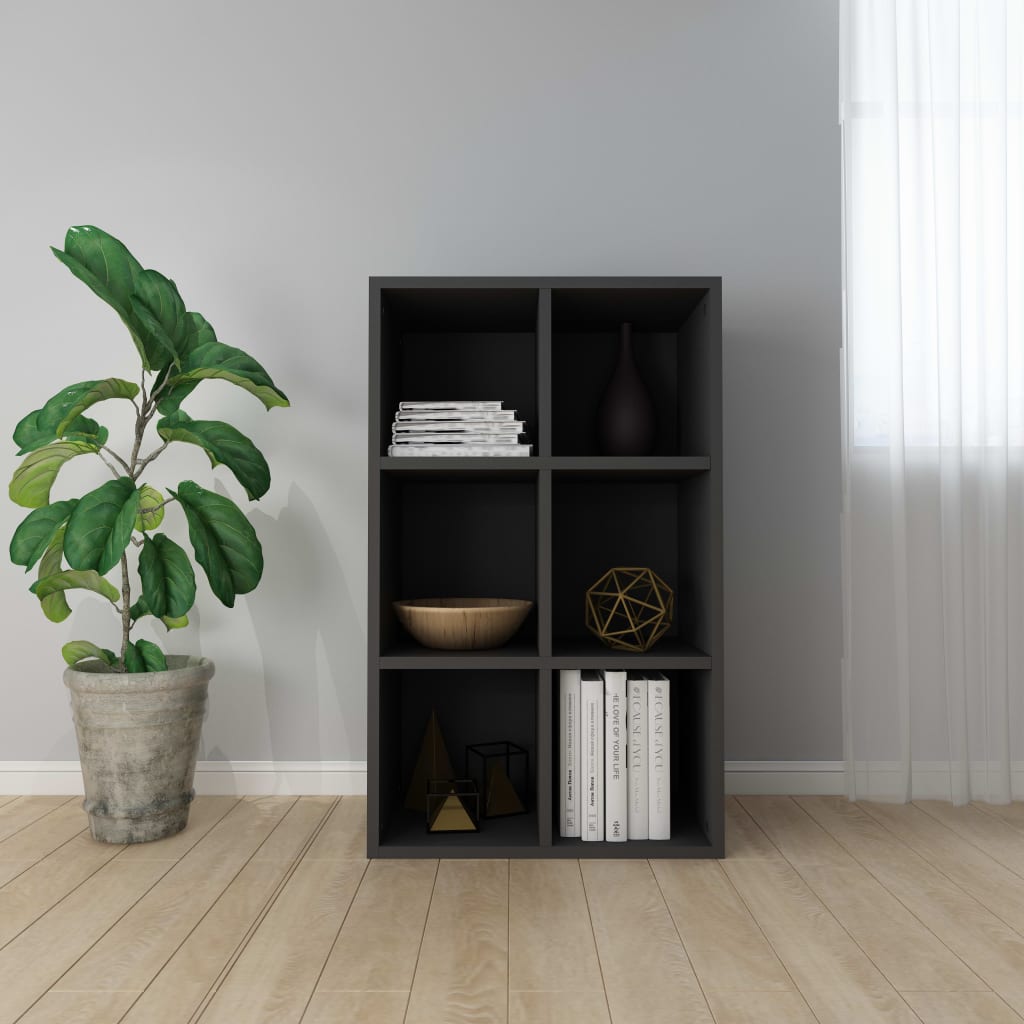 vidaXL Book Cabinet/Sideboard Black 66x30x97.8 cm Engineered Wood