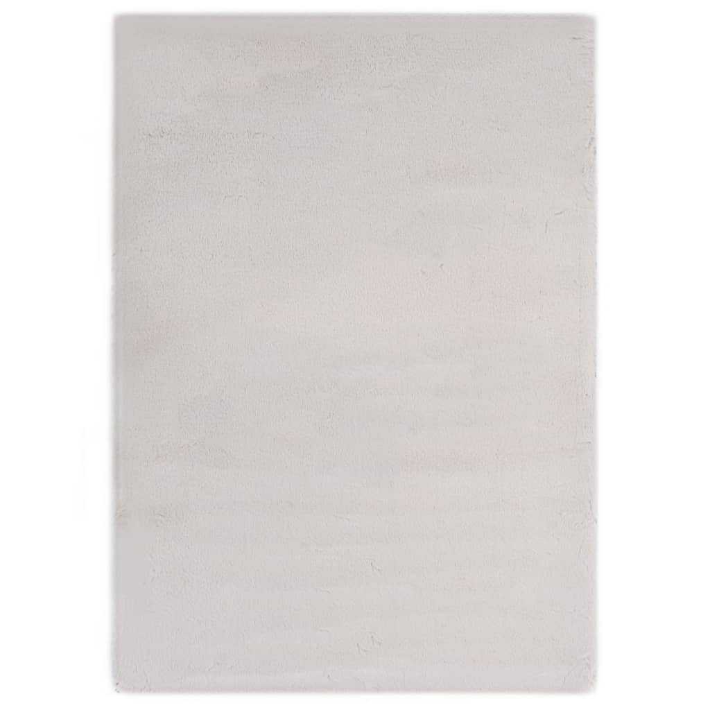 vidaXL Rug 80x150 cm Faux Rabbit Pelt Grey