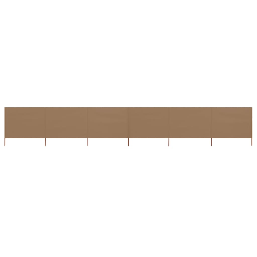 vidaXL 6-panel Wind Screen Fabric 800x160 cm Taupe