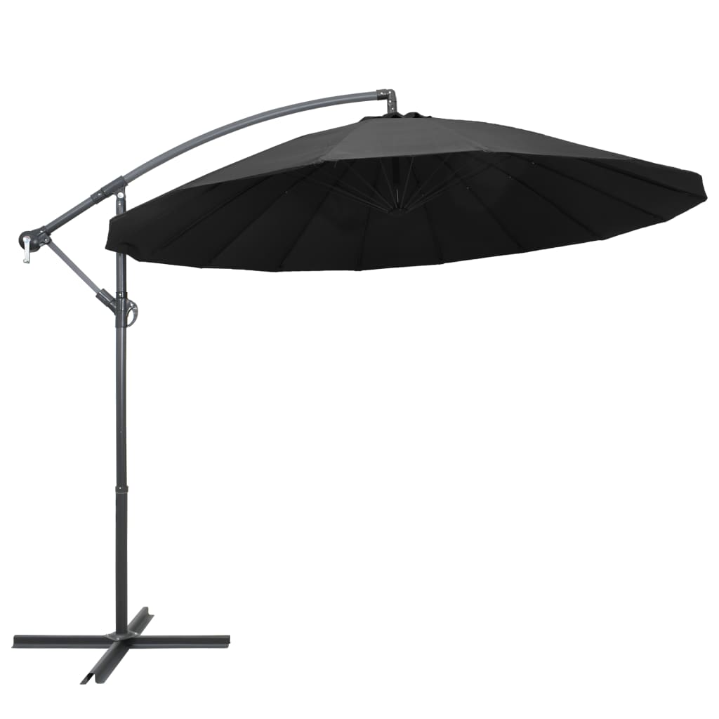vidaXL Hanging Parasol Anthracite 3 m Aluminium Pole