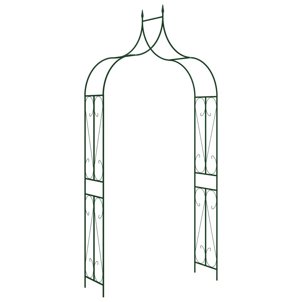 vidaXL Garden Arch Dark Green 120x38x258 cm Iron
