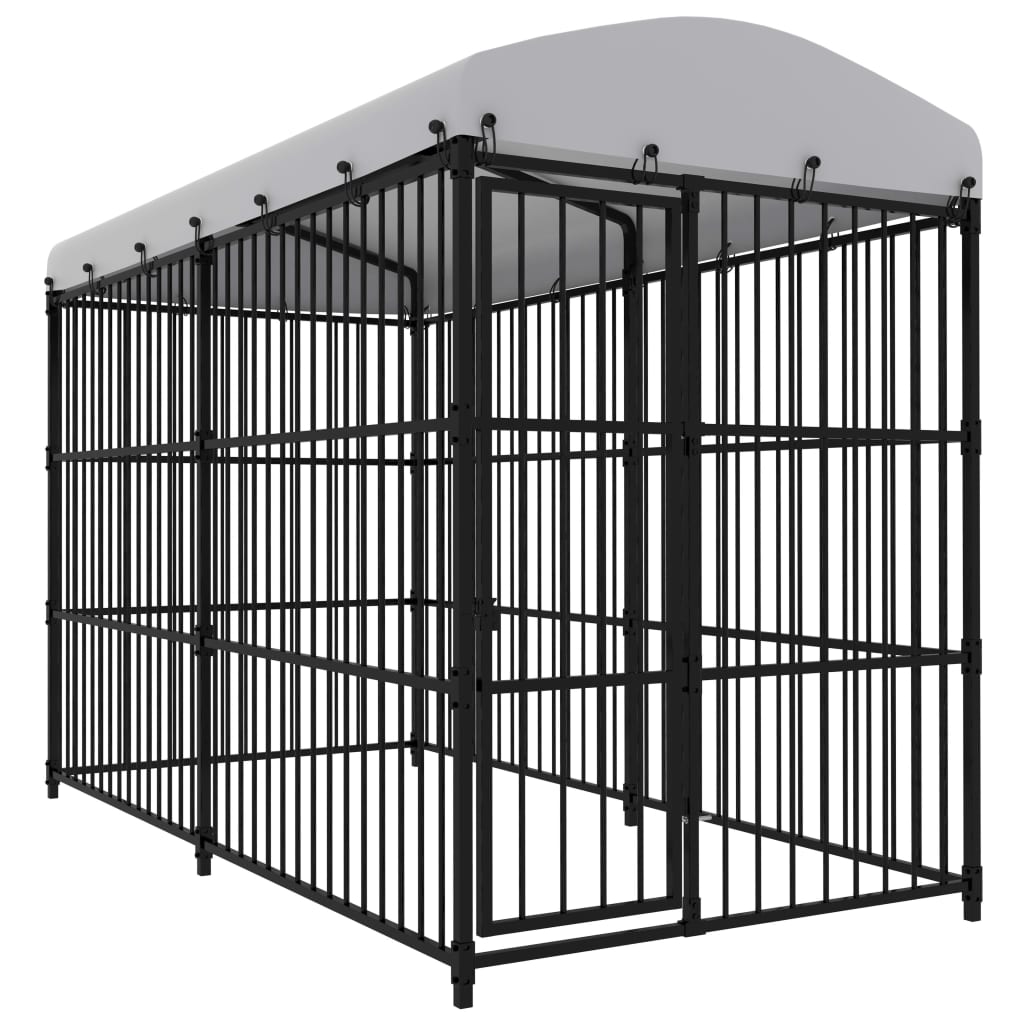vidaXL Outdoor Dog Kennel with Roof 300x150x210 cm