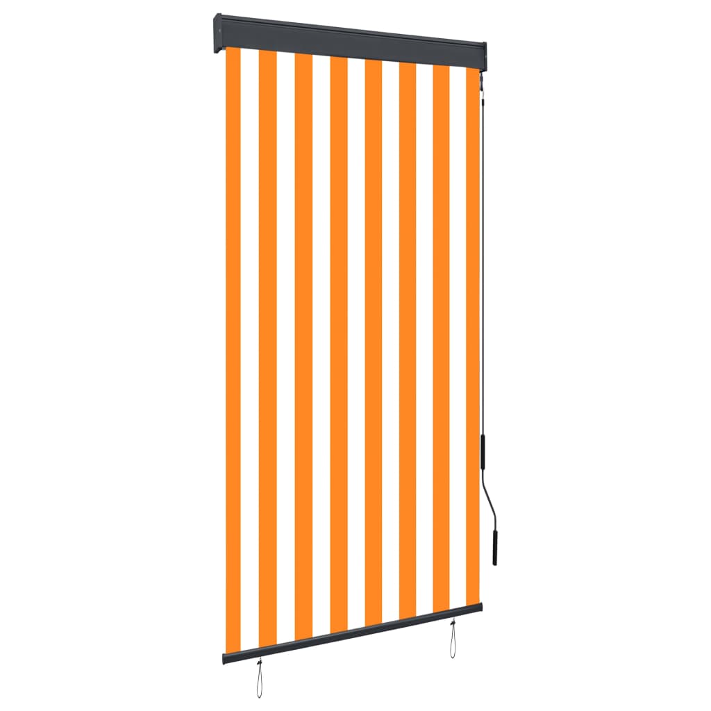 vidaXL Outdoor Roller Blind 80x250 cm White and Orange