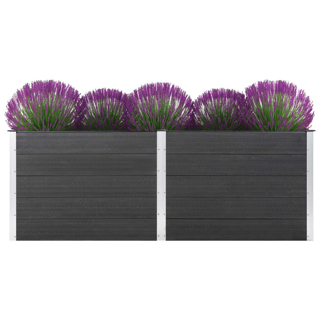 vidaXL Garden Raised Bed 250x100x91 cm WPC Grey