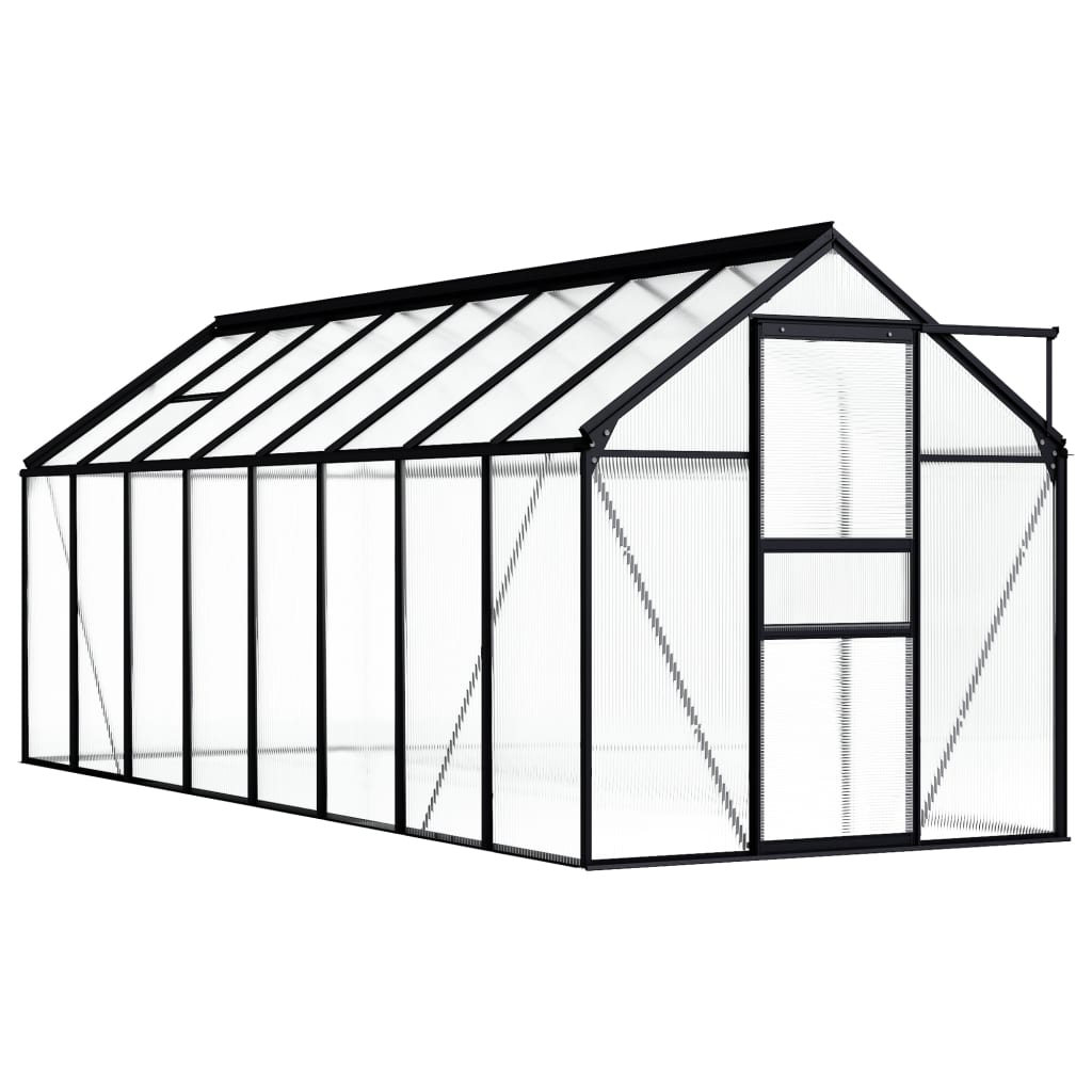 vidaXL Greenhouse Anthracite Aluminium 9.31 mŒ_