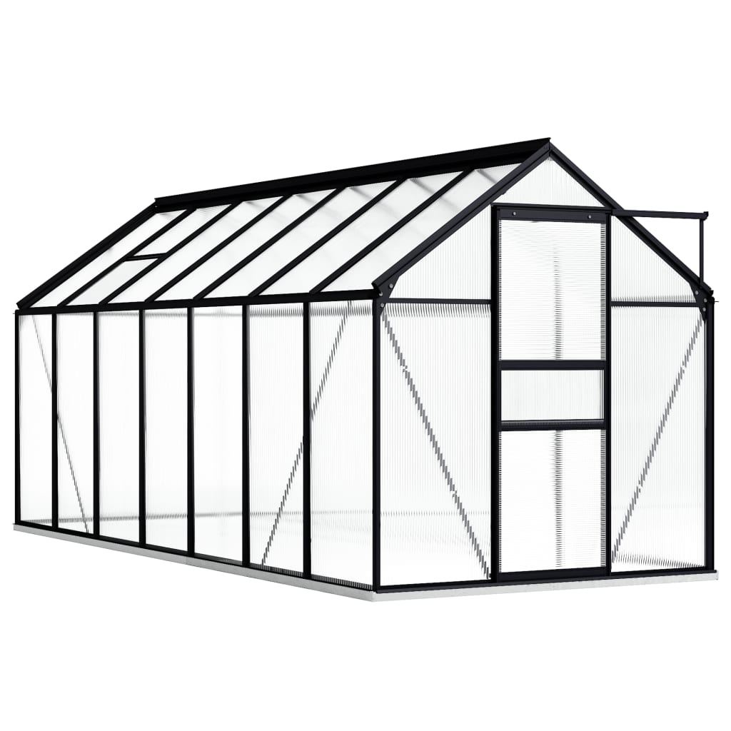 vidaXL Greenhouse with Base Frame Anthracite Aluminium 8.17 mŒ_