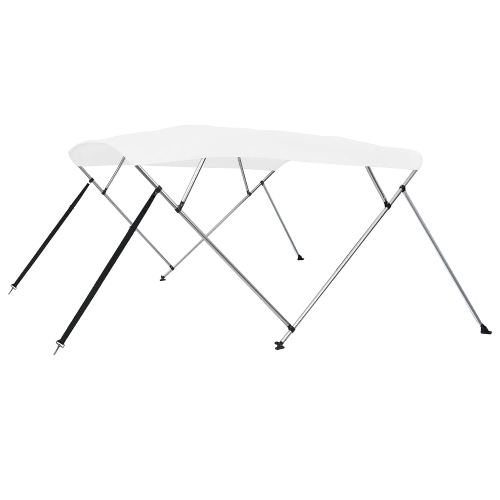 vidaXL 4 Bow Bimini Top White 243x210x137 cm