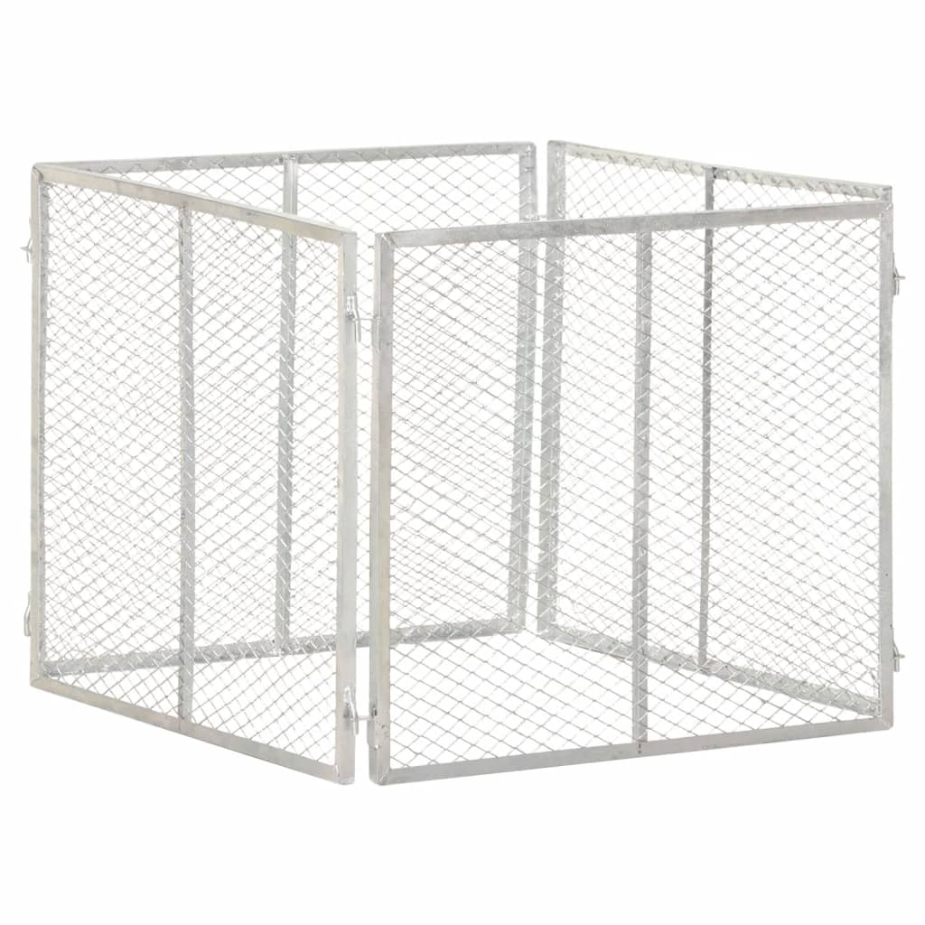 vidaXL Garden Composter 85x85x70 cm Galvanised Iron