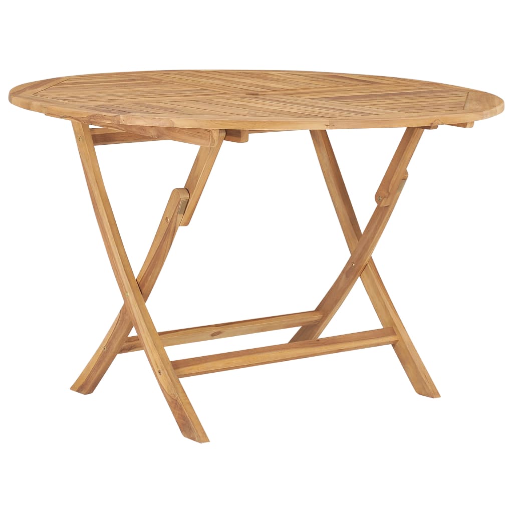 vidaXL Folding Garden Table íÖ 120 cm Solid Teak Wood