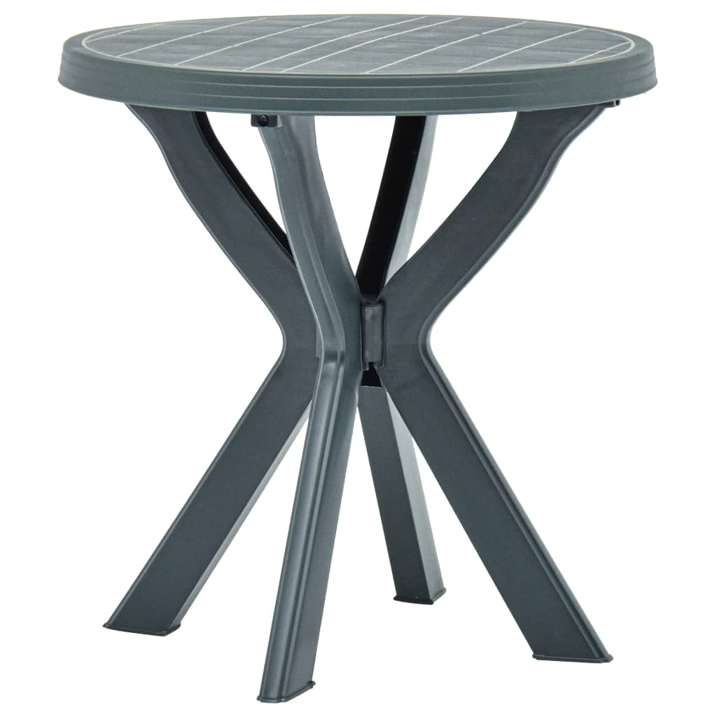 vidaXL Bistro Table Green íÖ70 cm Plastic
