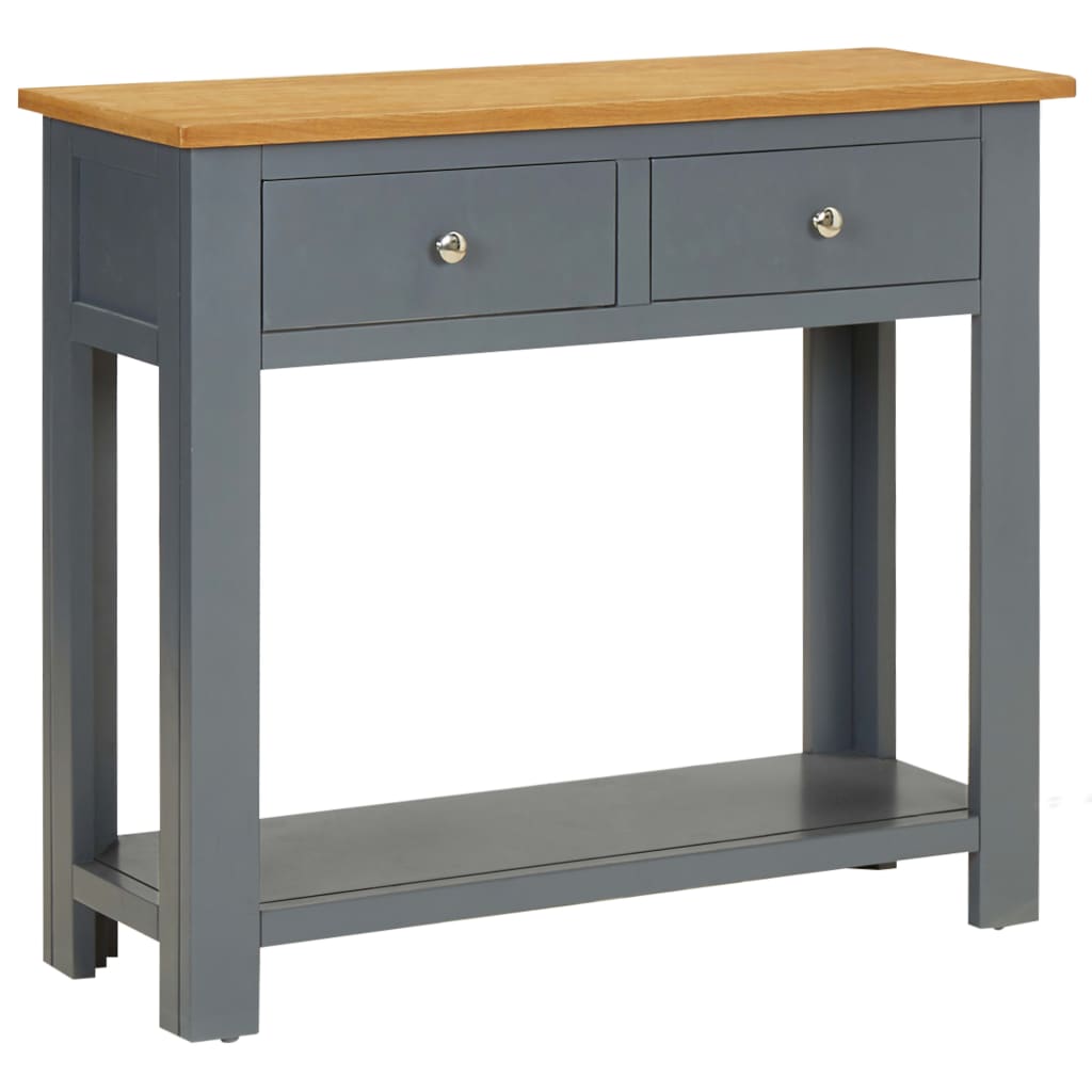 vidaXL Console Table 83x30x73 cm Solid Oak Wood