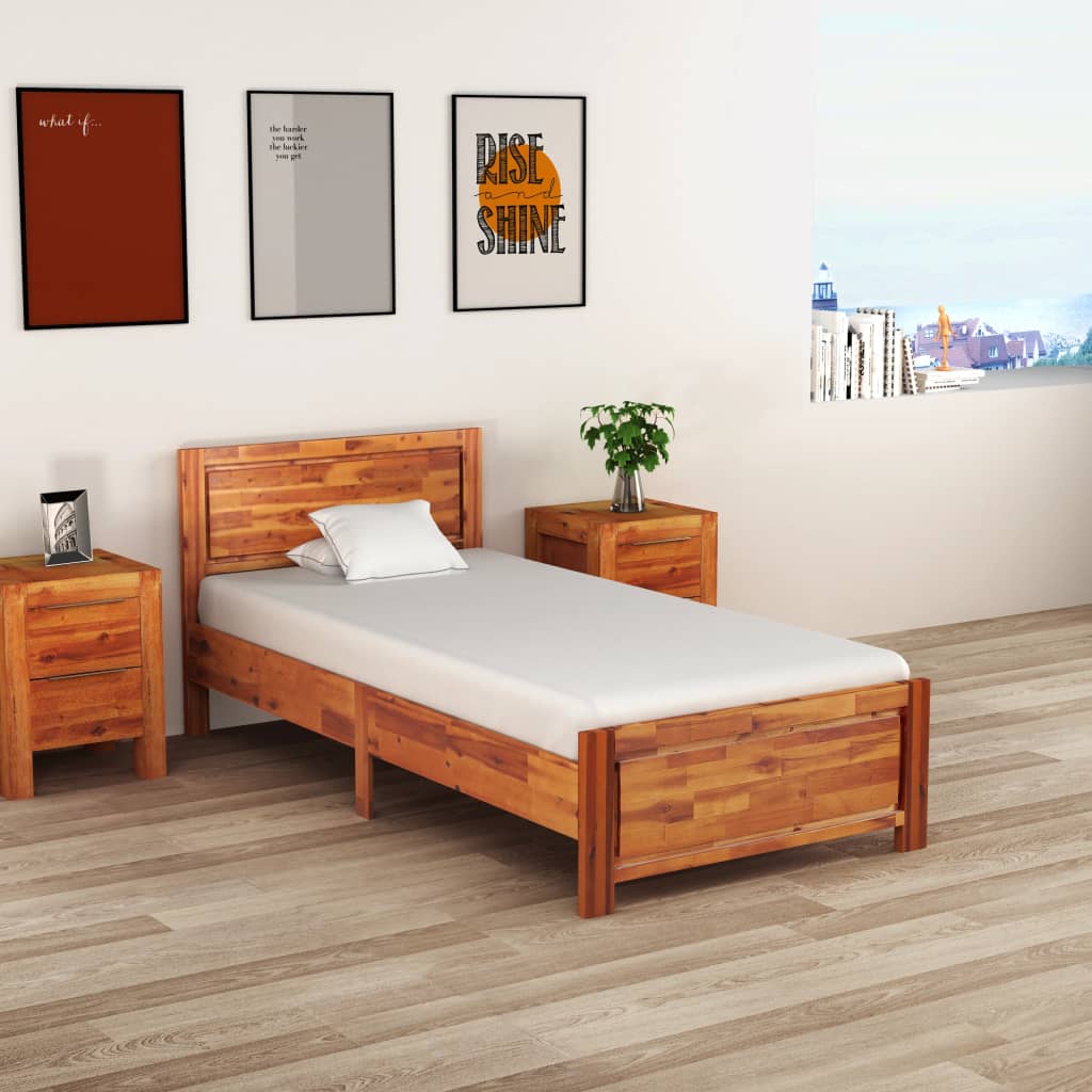 vidaXL Bed Frame Solid Acacia Wood 90x200 cm