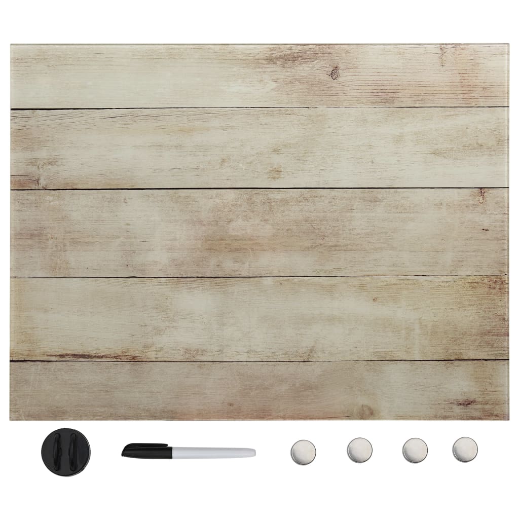 vidaXL Wall Mounted Magnetic Board Glass 60x80 cm