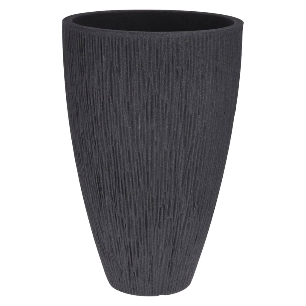 ProGarden Flower Pot Ribbed Lava 60 cm Anthracite