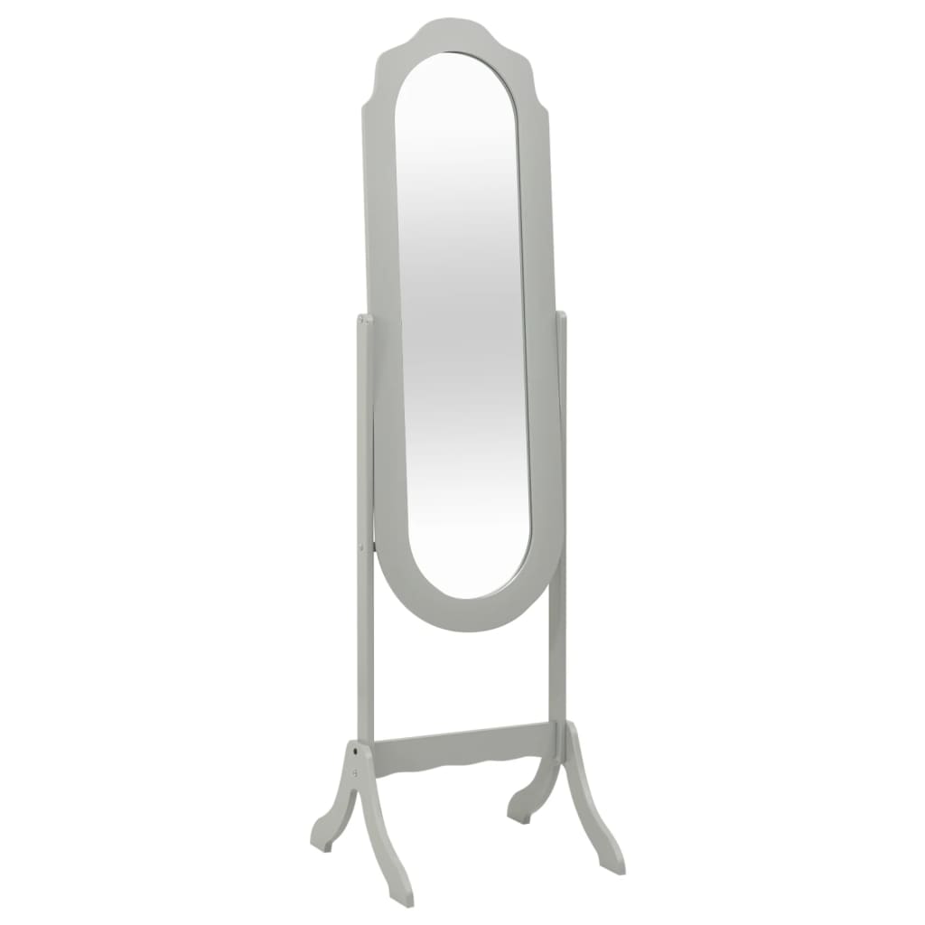 vidaXL Free Standing Mirror Grey 46x48x164 cm