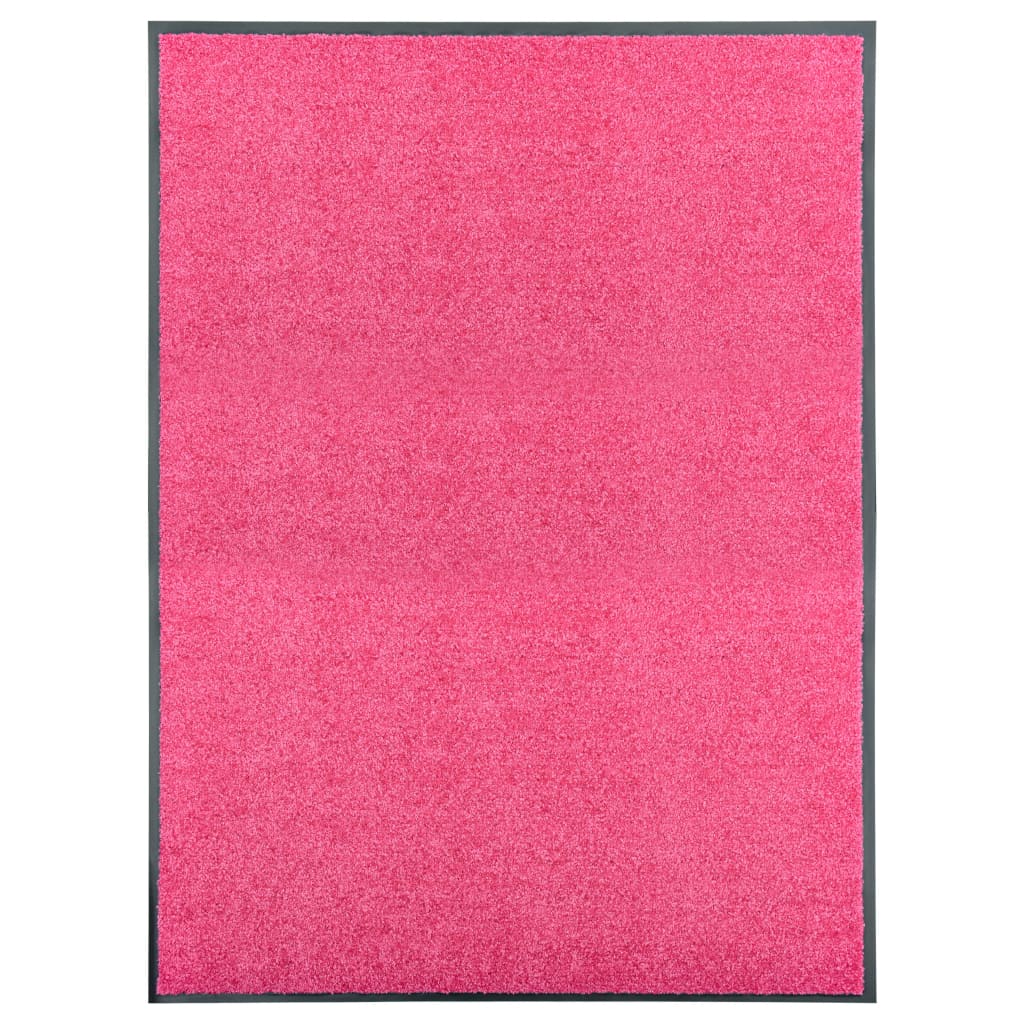 vidaXL Doormat Washable Pink 90x120 cm
