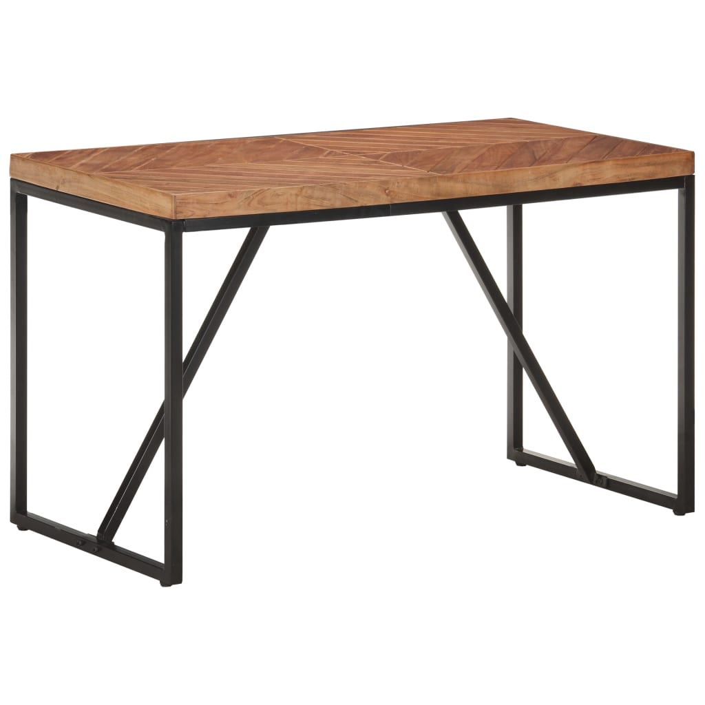 vidaXL Dining Table 120x60x76 cm Solid Acacia and Mango Wood