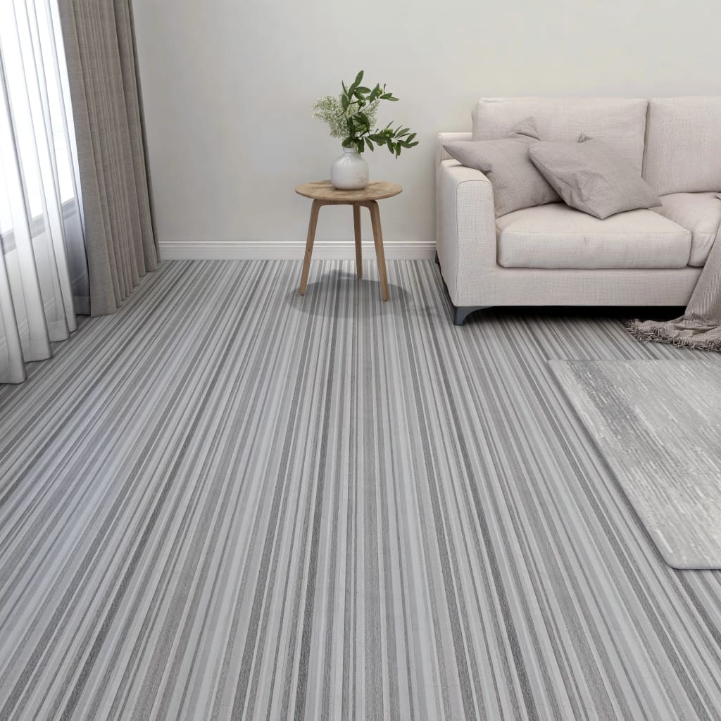 vidaXL Self-adhesive Flooring Planks 55 pcs PVC 5.11 mŒ_ Light Grey