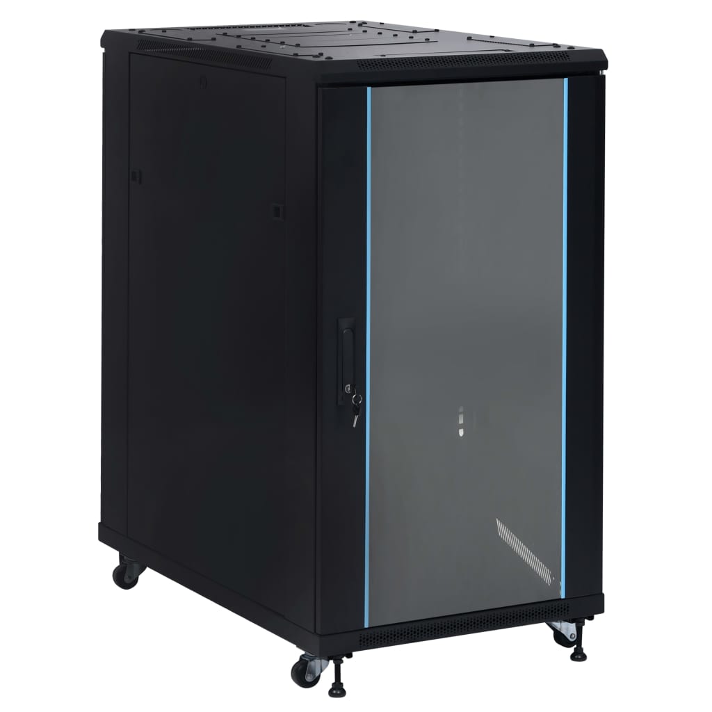 vidaXL 22U Network Cabinet with Swivel Feet 19 IP20 1050x600x1170 mm