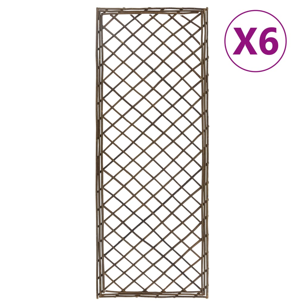 vidaXL Garden Trellises 6 pcs 45x120 cm Willow