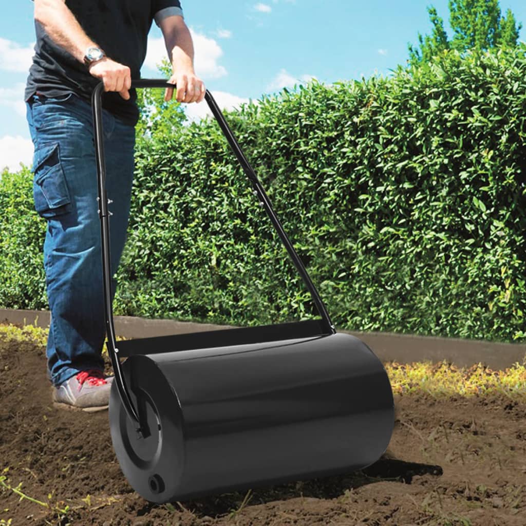 vidaXL Lawn Roller Black 57 cm 43 L