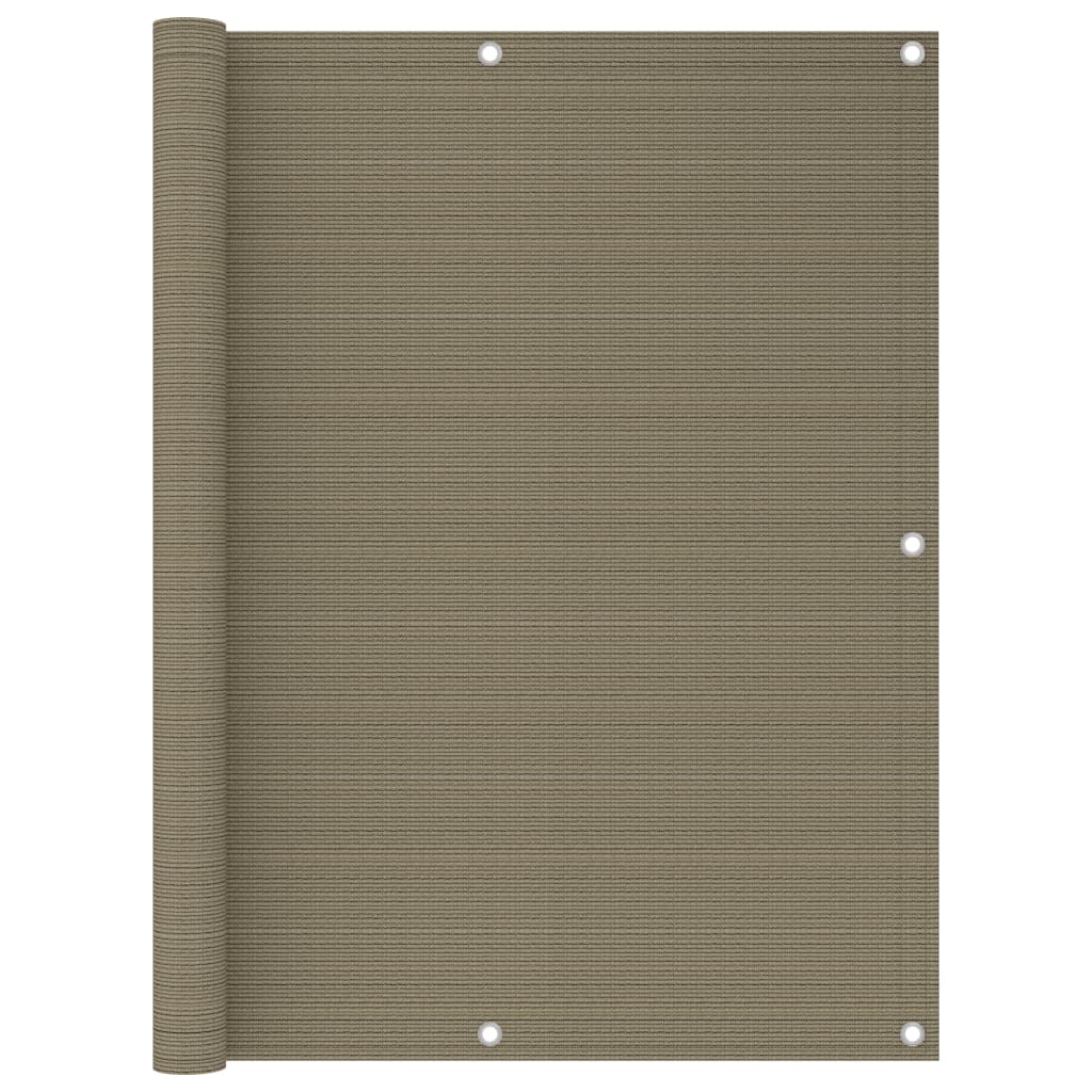 vidaXL Balcony Screen Taupe 120x300 cm HDPE