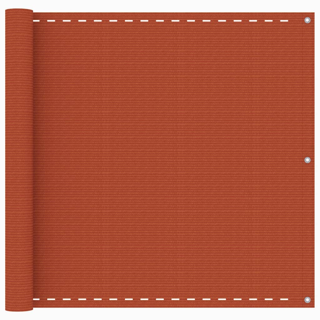 vidaXL Balcony Screen Orange 90x400 cm HDPE