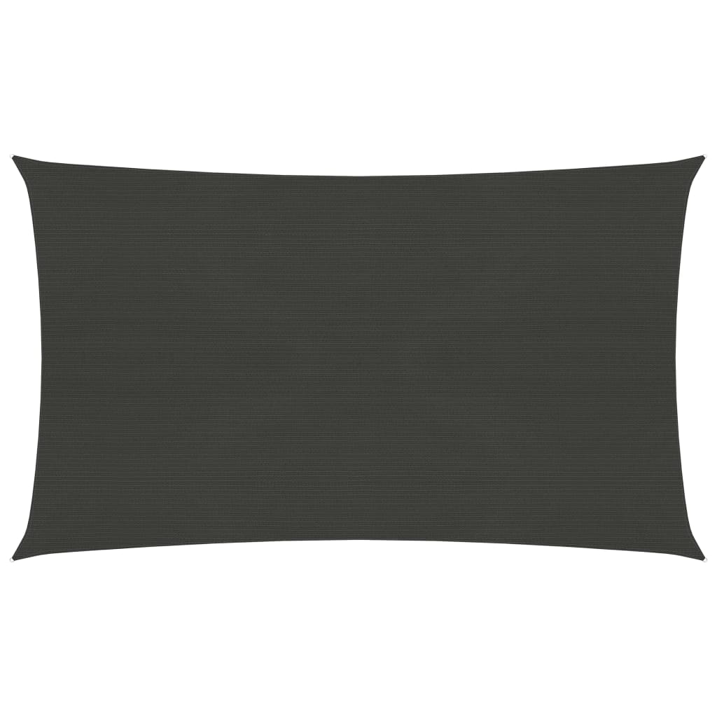 vidaXL Sunshade Sail 160 g/mŒ_ Anthracite 3x6 m HDPE